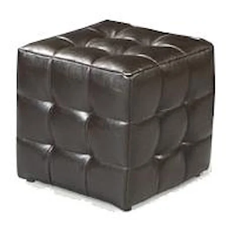 Contemporary Small Tufted Cube Ottoman